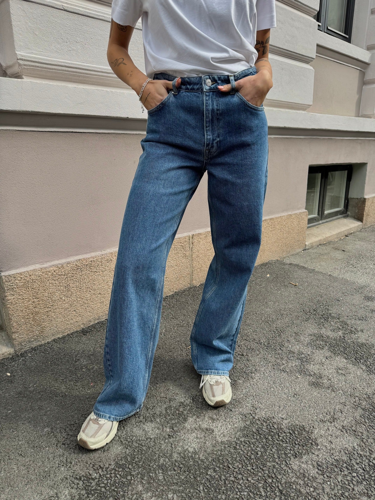 SLFWIDE Jeans - Medium Blue Denim